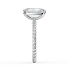 The Astra Ring - Radiant Solitaire with Pavé Band