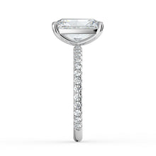 The Astra Ring - Radiant Solitaire with Pavé Band