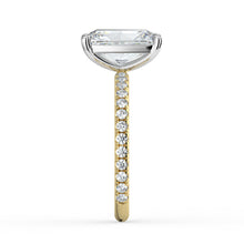 The Astra Ring - Radiant Solitaire with Pavé Band