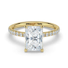 The Astra Ring - Radiant Solitaire with Pavé Band