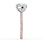 The Astra Ring - Cushion Solitaire with Pavé Band