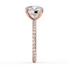 The Astra Ring - Cushion Solitaire with Pavé Band