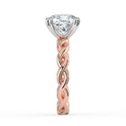 The Elysande Ring - Cushion Solitaire with Braided Band