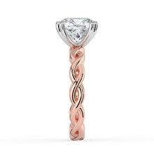 The Elysande Ring - Cushion Solitaire with Braided Band