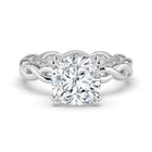 The Elysande Ring - Cushion Solitaire with Braided Band
