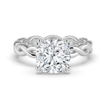 The Elysande Ring - Cushion Solitaire with Braided Band