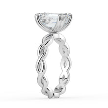 The Elysande Ring -  Emerald Solitaire with Braided Band