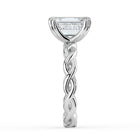 The Elysande Ring -  Emerald Solitaire with Braided Band
