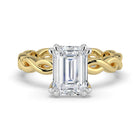 The Elysande Ring -  Emerald Solitaire with Braided Band