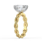 The Elysande Ring -  Emerald Solitaire with Braided Band