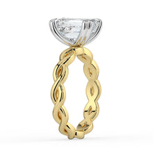 The Elysande Ring -  Emerald Solitaire with Braided Band