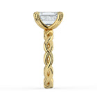 The Elysande Ring -  Emerald Solitaire with Braided Band