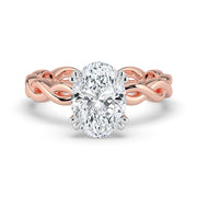 The Elysande Ring – Oval Solitaire with Braided Band – The Jewel Concierge