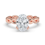 The Elysande Ring – Oval Solitaire with Braided Band – The Jewel Concierge