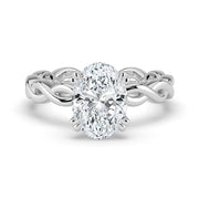 The Elysande Ring – Oval Solitaire with Braided Band – The Jewel Concierge