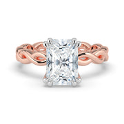 The Elysande Ring – Radiant Solitaire with Braided Band – The Jewel Concierge