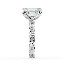 The Elysande Ring - Radiant Solitaire with Braided Band