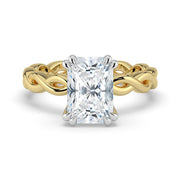 The Elysande Ring – Radiant Solitaire with Braided Band – The Jewel Concierge