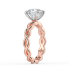 The Elysande Ring - Round Solitaire with Braided Band