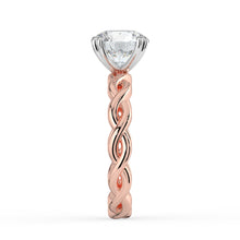 The Elysande Ring - Round Solitaire with Braided Band