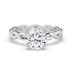 The Elysande Ring - Round Solitaire with Braided Band