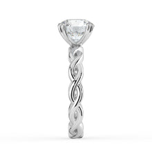 The Elysande Ring - Round Solitaire with Braided Band