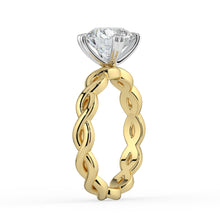 The Elysande Ring - Round Solitaire with Braided Band