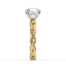The Elysande Ring - Round Solitaire with Braided Band