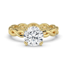The Elysande Ring - Round Solitaire with Braided Band