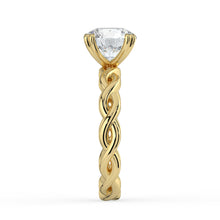 The Elysande Ring - Round Solitaire with Braided Band