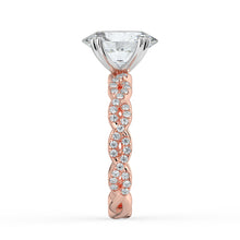 The Elysande Ring - Oval Solitaire with Braided Pavé Band