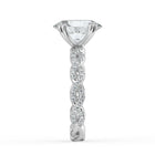 The Elysande Ring - Oval Solitaire with Braided Pavé Band