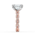 The Elysande Ring - Radiant Solitaire with Braided Pavé Band