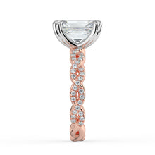 The Elysande Ring - Radiant Solitaire with Braided Pavé Band