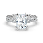 The Elysande Ring - Radiant Solitaire with Braided Pavé Band