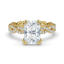 The Elysande Ring - Radiant Solitaire with Braided Pavé Band