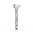 The Elysande Ring - Round Solitaire with Braided Pavé Band