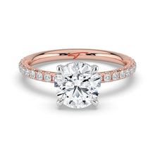 The Phoenix Ring - 2.00 ct. 4 Claw Round Solitaire with Hidden Halo & Pavé Band