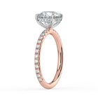 The Phoenix Ring - 2.00 ct. 4 Claw Round Solitaire with Hidden Halo & Pavé Band