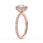 The Phoenix Ring - 2.00 ct. 4 Claw Round Solitaire with Hidden Halo & Pavé Band