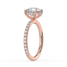 The Phoenix Ring - 2.00 ct. 4 Claw Round Solitaire with Hidden Halo & Pavé Band