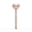 The Phoenix Ring - 2.00 ct. 4 Claw Round Solitaire with Hidden Halo & Pavé Band