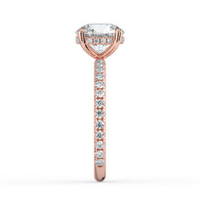 The Phoenix Ring - 2.00 ct. 4 Claw Round Solitaire with Hidden Halo & Pavé Band