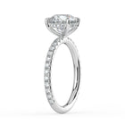 The Phoenix Ring - 2.00 ct. 4 Claw Round Solitaire with Hidden Halo & Pavé Band