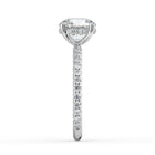 The Phoenix Ring - 2.00 ct. 4 Claw Round Solitaire with Hidden Halo & Pavé Band