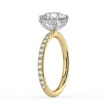 The Phoenix Ring - 2.00 ct. 4 Claw Round Solitaire with Hidden Halo & Pavé Band