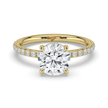 The Phoenix Ring - 2.00 ct. 4 Claw Round Solitaire with Hidden Halo & Pavé Band