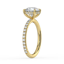 The Phoenix Ring - 2.00 ct. 4 Claw Round Solitaire with Hidden Halo & Pavé Band