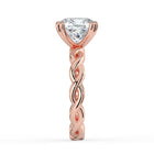 The Elysande Ring - Cushion Solitaire with Braided Band