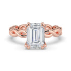 The Elysande Ring -  Emerald Solitaire with Braided Band